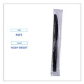 Cutlery | Boardwalk BWKKNIHWPSBIW Heavyweight Wrapped Polystyrene Knife - Black (1000/Carton) image number 5