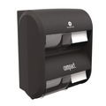 Tissues | Georgia Pacific Professional 56744B Compact Quad 12.31 in. x 14.81 in. x 7.86 in. Vertical Four Roll Coreless Tissue Dispenser - Black image number 0