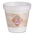 Cups and Lids | Dart 4J4G ThermoGlaze 4 oz. Stock Prints Insulated Foam Cups - White/Beige/Red (1000/Carton) image number 0