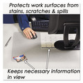 Desk Accessories & Office Organizers | Artistic 60-4-0MS 24 in. x 19 in. KrystalView Desk Pad with Antimicrobial Protection - Glossy Finish, Clear image number 3