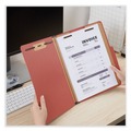 Back to School Sale | Universal UNV10290 8-Section 3-Divider Pressboard Classification Folders - Letter, Red (10/Box) image number 2
