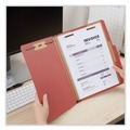File Folders | Universal UNV10250 4-Section Pressboard Classification Folder - Letter, Red (10/Box) image number 3