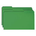 File Folders | Smead 17143 0.75 in. Expansion Assorted 1/3-Cut Tabs Legal Size Colored File Folders - Green (100/Box) image number 2