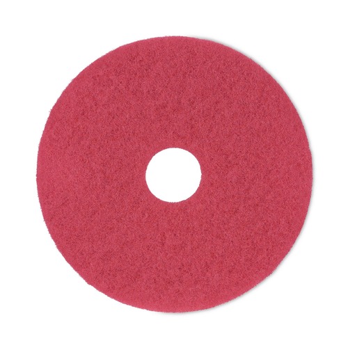  | Boardwalk BWK4017RED 17 in. Diameter Buffing Floor Pads - Red (5/Carton) image number 0
