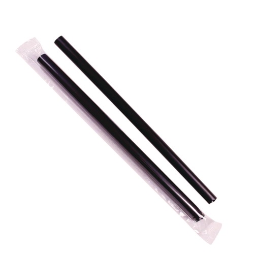Cutlery | Karat C9060S BLACK 9 in. Boba Straws - Black (1600/Carton) image number 0