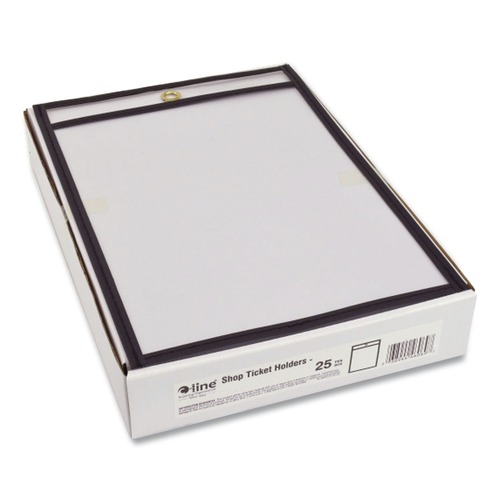 Sheet Protectors | C-Line 46058 25-Sheet 5 x 8 Stitched Shop Ticket Holders - Both Sides Clear (25/Box) image number 0
