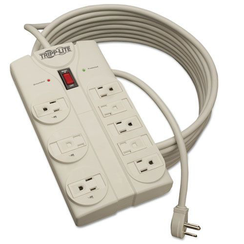 Surge Protectors | Tripp Lite TLP825 Protect It! 1,440 Joules 25 ft. Cord 8 AC Outlets Surge Protector - Light Gray image number 0
