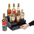 Breakroom Supplies | Mind Reader SYRUPH9-BLK 12.5 in. x 5 in. x 7 in. 9-Compartment Foundation Collection Nested Syrup Countertop Bottle Organizer - Black image number 2
