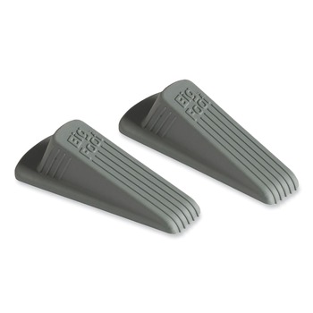 Master Caster 00972 Big Foot 2.25 in. W x 4.75 in. D x 1.25 in. H No Slip Rubber Wedge Doorstop - Gray (2/Pack)