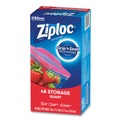 Food Service | Ziploc 351317 1 Quart 1.75 mil. 9.63 in. x 8.5 in. Double Zipper Storage Bags - Clear (9/Carton) image number 2