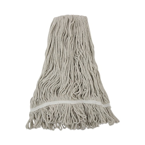 Mops | Boardwalk BWK4032C No. 32 Loop Web/Tailband Value Standard Cotton Mop Head - White (12/Carton) image number 0