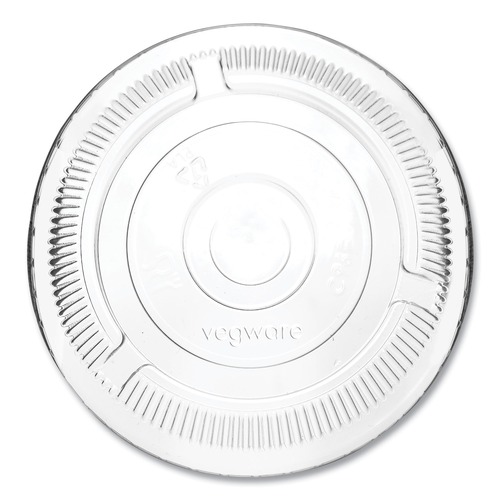 Cups and Lids | Vegware C96F-CH 96 Series Compostable Cold Cup Lids (1000/Carton) image number 0