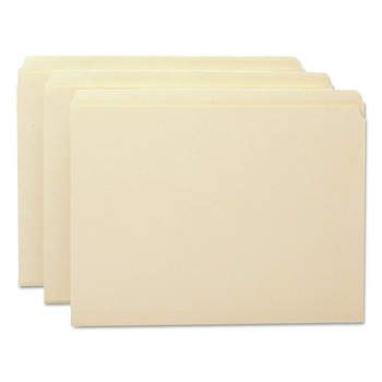 Smead 10300 Straight Tabs Letter Size 0.75 in. Expansion File Folders - Manila (100/Box)