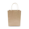 Food Service | Cosco 098375 8 in. x 4 in. x 10.25 in. Natural Twisted-Paper Handles Premium Shopping Bag - Brown (50/Box) image number 2