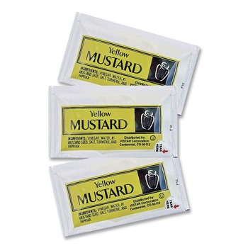  | Vistar PPIVENL065 0.16 oz. Condiment Packets - Mustard (200/Carton)
