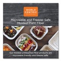 Food Trays, Containers, and Lids | World Centric TRSC17S 8.3 x 4.9 x 0.7 Fiber Paper Trays - Natural (500/Carton) image number 4