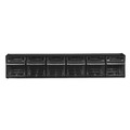 Boxes & Bins | Deflecto 20604OP Tilt Bin 23.63 in. x 3.63 in. x 4.5 in. Interlocking Multi-Bin Storage Organizer - Black/Clear image number 7