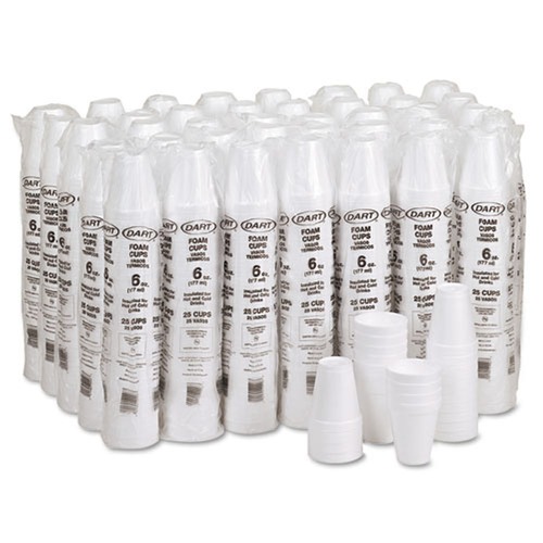 Just Launched | Dart 6J6 6 oz. Foam Drink Cups - White (1000/carton) image number 0