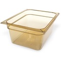 Food Trays, Containers, and Lids | Carlisle 10422B13 10.38 in. x 12.75 in. x 6 in. 8.7 qt StorPlus High Heat Plastic Food Pan - Amber image number 0