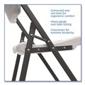 Office Chairs | Iceberg 64003 Rough n Ready 15.25 in. Seat Height Supports Up to 350 lbs. Commercial Folding Chair - Platinum Seat/Back, Black Base image number 5