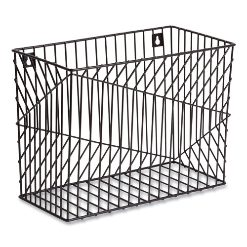 Desktop Organizers | U Brands 3836U02-06 Vena 6.85 in. Long Hanging File Basket - Black/Letter Size image number 0