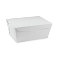 Food Trays, Containers, and Lids | Pactiv Corp. NOB03W 66 oz 6.5 x 4.5 x 3.25 EarthChoice OneBox Paper Box - White (160/Carton) image number 0