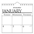 Bulletin Boards | AT-A-GLANCE 997-1 12-Month (Jan to Dec) 2026 15 in. x 12 in. Business Monthly Wall Calendar - White/Black Sheets image number 1