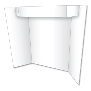 PROJECT AND DISPLAY BOARDS | Eco Brites 27367B Two Cool Tri-Fold 24 in. x 36 in. Poster Board - White