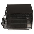 Desktop Organizers | Safco 3275BL 11.5 in. x 8.25 in. x 8.25 in. 7 Compartments 3 Drawer Hospitality Organizer - Black image number 7
