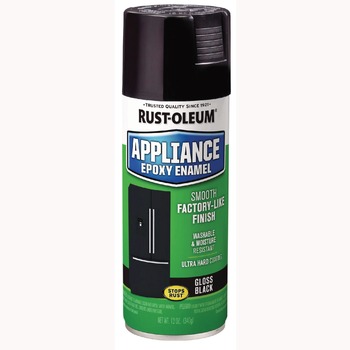 Rust-Oleum 7886830 Specialty Appliance Epoxy Spray Paint, Gloss Black, 12 oz Aerosol Can