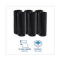 Trash & Waste Bins | Boardwalk W4832YKKR01 24 in. x 32 in. 16 gal. 1 mil Perforated Roll Low-Density Waste Can Liners - Black (150/Carton) image number 6