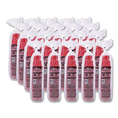 Just Launched | Dart P16R 16 oz. Plastic Cold Drink Party Cups - Red (1000/Carton) image number 0