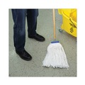  | Boardwalk BWK724RCT 24 oz. Cut-End Lie-Flat Rayon Wet Mop Head - White (12/Carton) image number 8