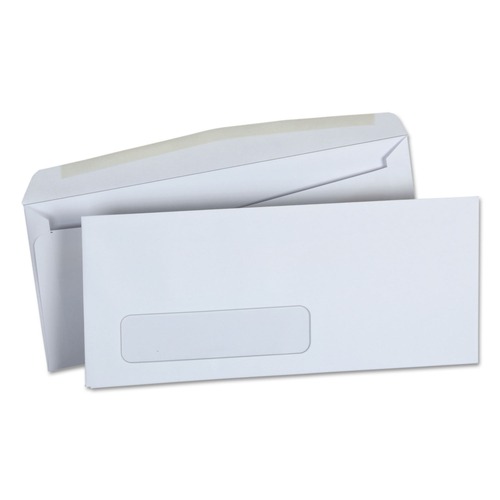 Envelopes & Mailers | Universal UNV36321 4.13 in. x 9.5 in. #10 Square Flap Gummed Window Envelope - White (500/Box) image number 0