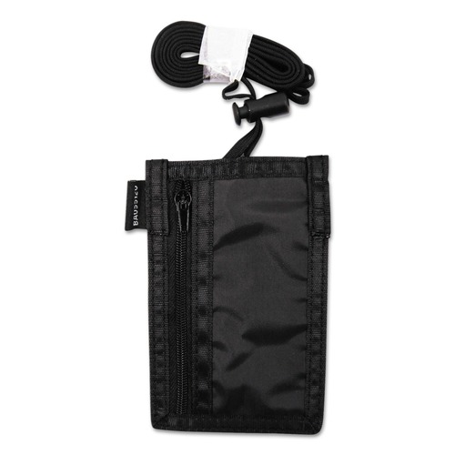 Label & Badge Holders | SICURIX BAU55120 Sicurix 3 in. x 4 3/4 in. Vertical ID Neck Pouch - Black image number 0