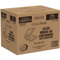  | Dart C90PST3 ClearSeal 8.25 in. x 8.25 in. x 3 in. Hinged-Lid Plastic Containers - Clear (250/Carton) image number 0