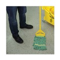  | Boardwalk BWK501GN 5 in. Headband Super Loop Cotton/Synthetic Fiber Wet Mop Head - Small, Green (12/Carton) image number 2