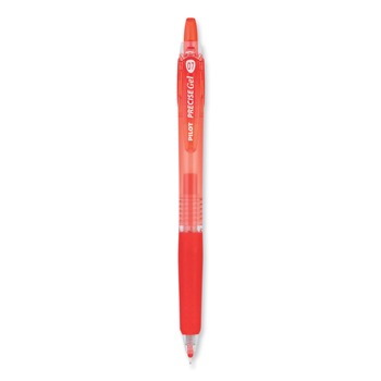 Pilot 15003 Precise Gel BeGreen Fine 0.7 mm Gel Pen - Red Ink/Translucent Red Barrel (1-Dozen)