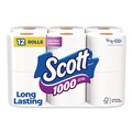 Toilet Paper | Scott 10060 1-Ply 4.1 in. x 3.7 in. Septic Safe Toilet Paper - White (48/Carton) image number 1