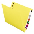 File Folders | Smead 25940 0.75 in. Expansion Heavyweight Colored End Tab 2-Fastener Folders - Letter Size/Yellow Exterior (50/Box) image number 1