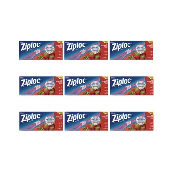 PRODUCTS | Ziploc 316489 9.5 in. x 2.63 in. x 10.56 in. Gallon Slider Storage Bags - Clear (9/Carton)