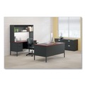Just Launched | HON HP3262.N.S 60 in. x 30 in. x 29.5 in. Metro Classic Series Flush Panel Double Pedestal Desk - Mahogany/Charcoal image number 1