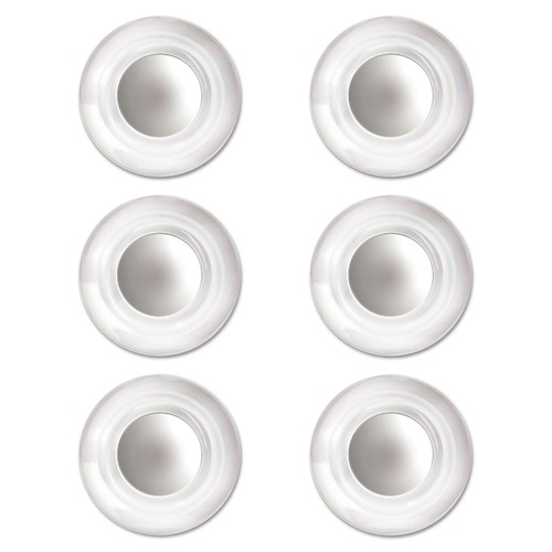 Office Presentation Supplies | Quartet 85391 0.45 in. Diameter Glass Magnets - Large/Clear (6/Pack) image number 0
