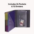 Back to School Sale | Smead 89206 24 Letter-Size Sleeves Poly Project Organizer - Gray with Bright Pockets image number 2