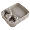 Cups and Lids | Chinet 20990 8 oz. -  44 oz. 2 Cups StrongHolder Molded Fiber Cup/Food Trays - Beige (100/Carton) image number 1