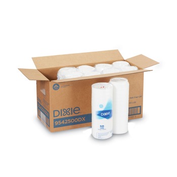PRODUCTS | Dixie 9542500DX Dome Lid For 10 oz to 16 oz Perfectouch Cups and 12 oz to 20 oz WiseSize Hot Cups - White (500/Carton)