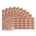 Dividers & Tabs | Smead 67925 0.5 x 1 Yearly End Tab File Folder Labels - Brown (25/Sheet, 10 Sheets/Pack) image number 2