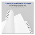 Back to School Sale | Avery 01422 11 in. x 8.5 in. 26-Tab V Avery Style Preprinted Legal Exhibit Side Tab Index Dividers - White (25/Pack) image number 3