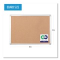 Office Presentation Supplies | MasterVision CA021790 Earth 24 in. x 18 in. Cork Board - Tan Surface/Satin Aluminum Frame image number 3