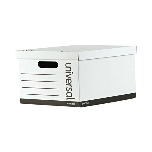 Storage Bins & Lids | Universal 9523001 12 in. x 15 in. x 10 in. Letter/Legal Files Basic-Duty Economy Record Storage Boxes - White (10/Carton) image number 0